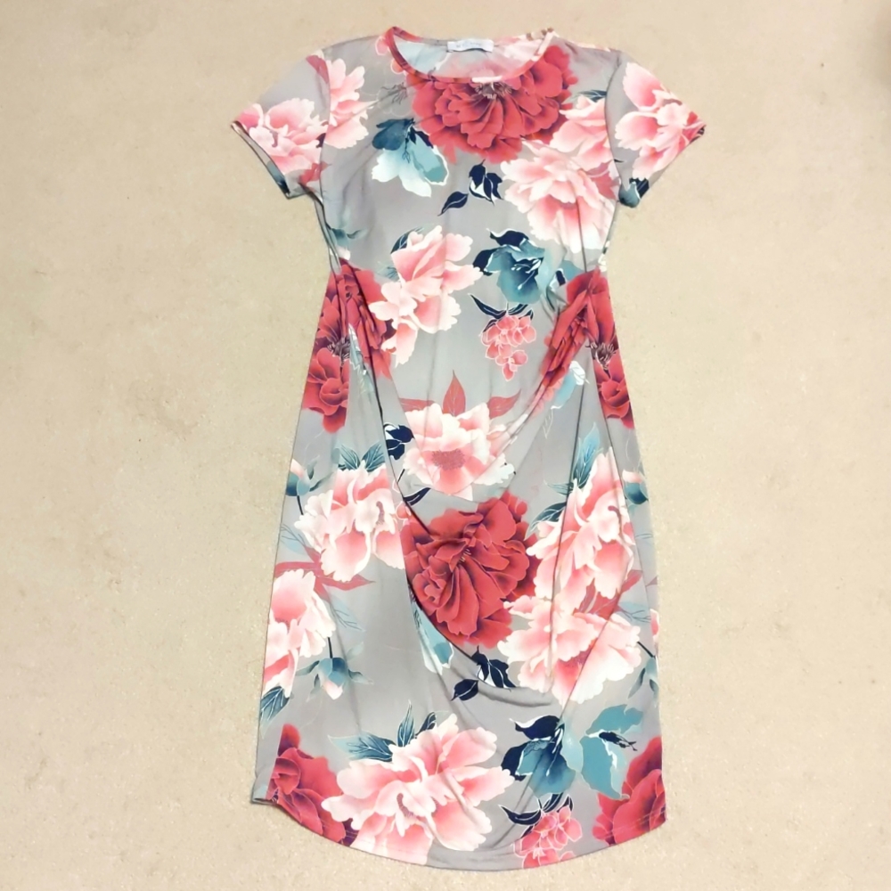Floral My Bump Midi Maternity Dress